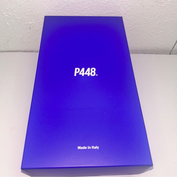 P448 John Mid Top EU 43 Lace Up Side Zip Shoes White Cream Mens 10.5 Womens 12 - Picture 7 of 7